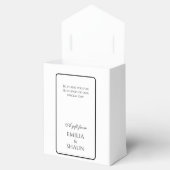 Elegante Witte en Zwarte Dozen van de Huwelijksgun Bedankdoosjes (Geopend)