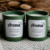 Elegante witte en zwarte kaarsenetiketten Stickers