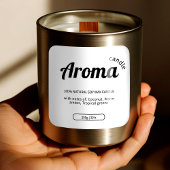 Elegante witte en zwarte kaarsenetiketten Stickers