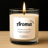 Elegante witte en zwarte kaarsenetiketten Stickers