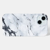 Elegante witte en zwarte marmeren telefoonhoes Case-Mate iPhone case (Achterkant (horizontaal))