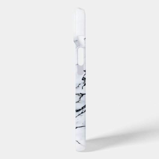 Elegante witte en zwarte marmeren telefoonhoes Case-Mate iPhone case (Achterkant / Links)
