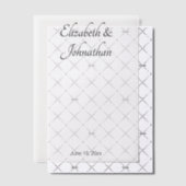 Elegante witte en zwarte scriptnamen bruid bruideg vellum uitnodigingen (Offset (Uitnodiging))