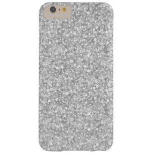 Elegante witte faux glitter & Sparkless Barely There iPhone 6 Plus Hoesje