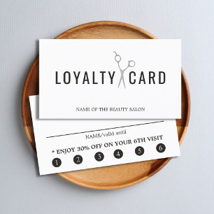 Elegante witte faux zilveren schaar vet klantenkaartje