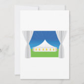 Elegante witte feesttent met gordijnen kaart (Voorkant)