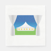 Elegante witte feesttent met gordijnen servet (Voorkant)