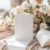 Elegante witte foto bruiloft haar geloften Kaart