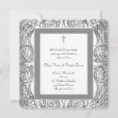 Elegante witte foto doop kaart (Achterkant)