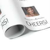 Elegante witte foto scriptnaam cadeaupapier (Rol Hoek)