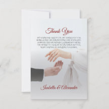 Elegante witte foto trouwkaart met ringen