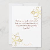 Elegante witte fotocollage bruiloft uitnodiging (Achterkant)