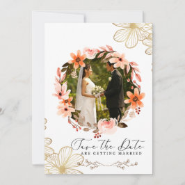 Elegante witte fotocollage bruiloft uitnodiging