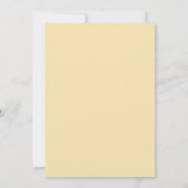 Elegante witte gele gouden bloem bruiloftsborrel kaart (Achterkant)