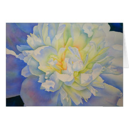 Elegante witte gele pioen florale waterverf