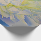 Elegante witte gele pioen florale waterverf cadeaupapier (Hoek)