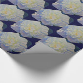 Elegante witte gele pioen florale waterverf cadeaupapier (Hoek)
