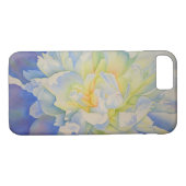 Elegante witte gele pioen florale waterverf Case-Mate iPhone case (Achterkant (Horizontaal))