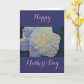 Elegante witte gele pioen florale waterverf kaart (Gele Bloem)