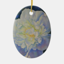 Elegante witte gele pioen florale waterverf