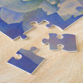 Elegante witte gele pioen florale waterverf legpuzzel (Zijkant)