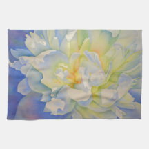 Elegante witte gele pioen florale waterverf