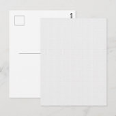 Elegante witte geometrische luxe postkaart (Voorkant / Achterkant)