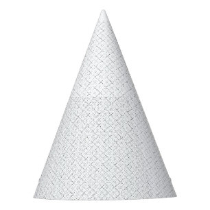 Elegante Witte Geometrische Verjaardagsfeesthoed Feesthoedjes