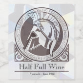 Elegante witte gepersonaliseerde familie wijn fles wijn etiket (Enkel label)