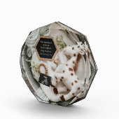 Elegante witte giraffe zwangerschapsaankondiging fotoblokken (Rechts)