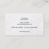 Elegante witte glitter bokeh zwart linnen look chi visitekaartje (Achterkant)