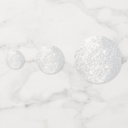 Elegante witte glitter confetti (Voorkanten)