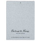 Elegante witte glitter zwart chevron gouden accent klembord (Achterkant)