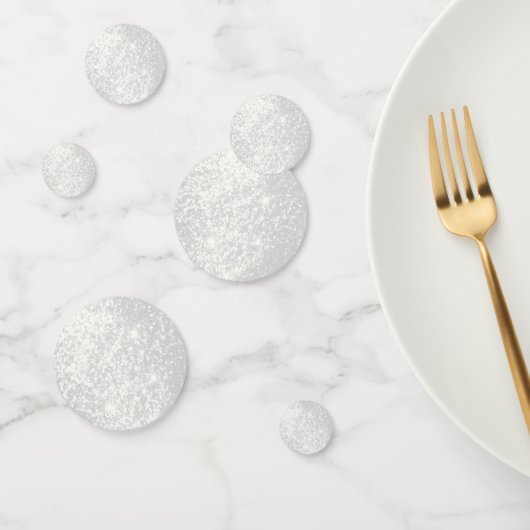 Elegante Witte Glitters Confetti (Groep)