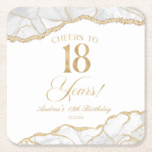 Elegante witte gouden agaat 18e verjaardagsfeest