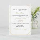 Elegante witte gouden bedrijfsfeest kaart (Staand voorkant)