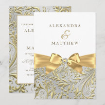 Elegante witte & gouden blad boog bruiloft