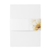 Elegante witte gouden bloem bruiloft uitnodigingen wikkel (Achterkant Voorbeeld)