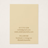 Elegante witte gouden bloem oorbel display Kaart (Achterkant)