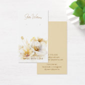 Elegante witte gouden bloem oorbel display Kaart (Bureau)
