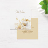 Elegante witte gouden bloem oorbel display Kaart (Bureau)