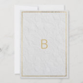 Elegante witte gouden bloemen kant Koppels Bruilof Kaart (Achterkant)