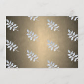 Elegante witte gouden bruiloft receptie informatiekaartje (Achterkant)