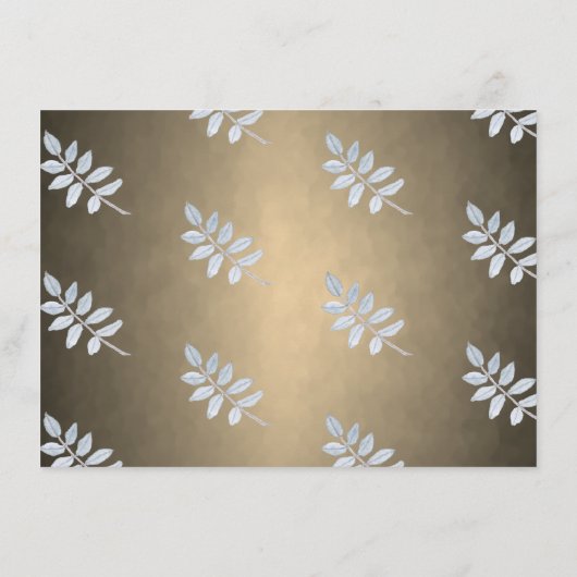 Elegante witte gouden bruiloft receptie informatiekaartje (Achterkant)