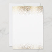Elegante Witte & Gouden Confetti Mountain Wedding Kaart (Achterkant)