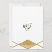 Elegante witte gouden diamant vorm ampersand Bruil Kaart (Achterkant)