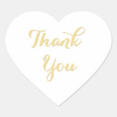 Elegante witte gouden feestelijke huwelijksgunsten hart sticker (Voorkant)