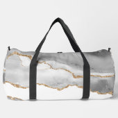 Elegante witte gouden glitter agaat grote plunjeza plunjezak (Voorkant)