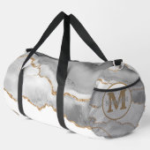 Elegante witte gouden glitter agaat grote plunjeza plunjezak (Rechterhoek)