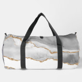 Elegante witte gouden glitter agaat grote plunjeza plunjezak (Achterkant)